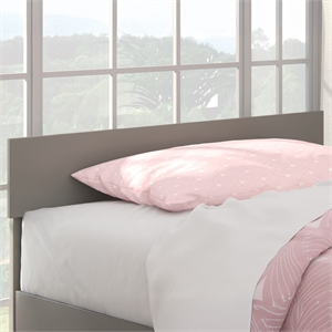 AFI Boston Solid Wood Full Size Contemporary Headboard in Gray
