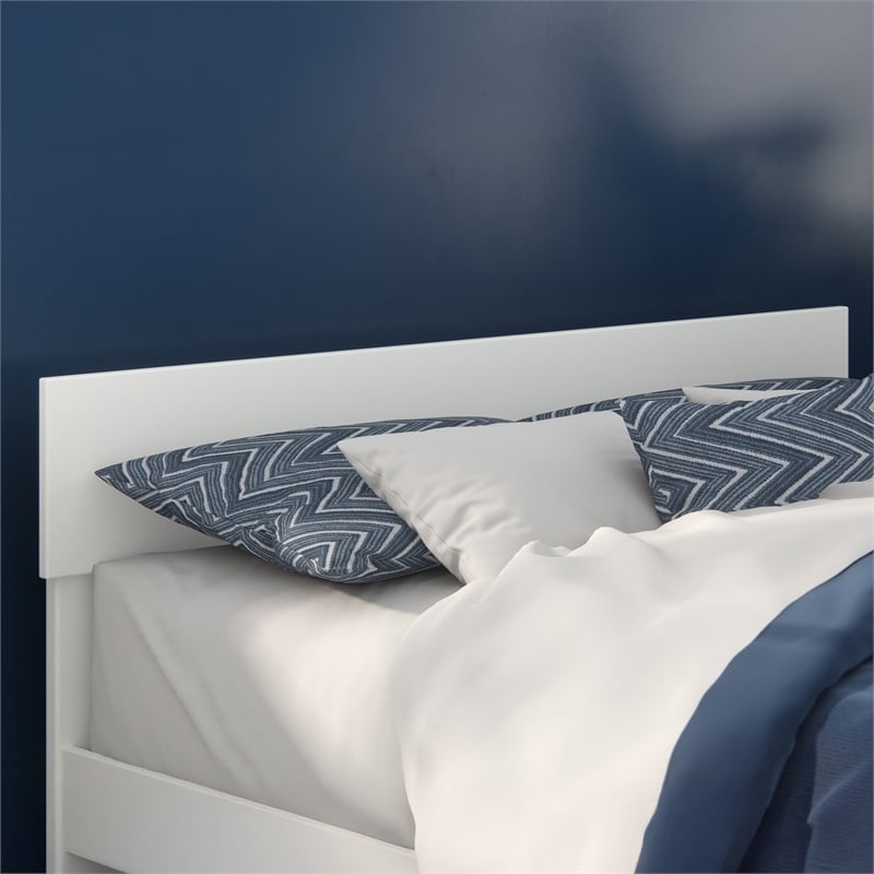 AFI Boston Solid Wood Full Size Contemporary Headboard in White