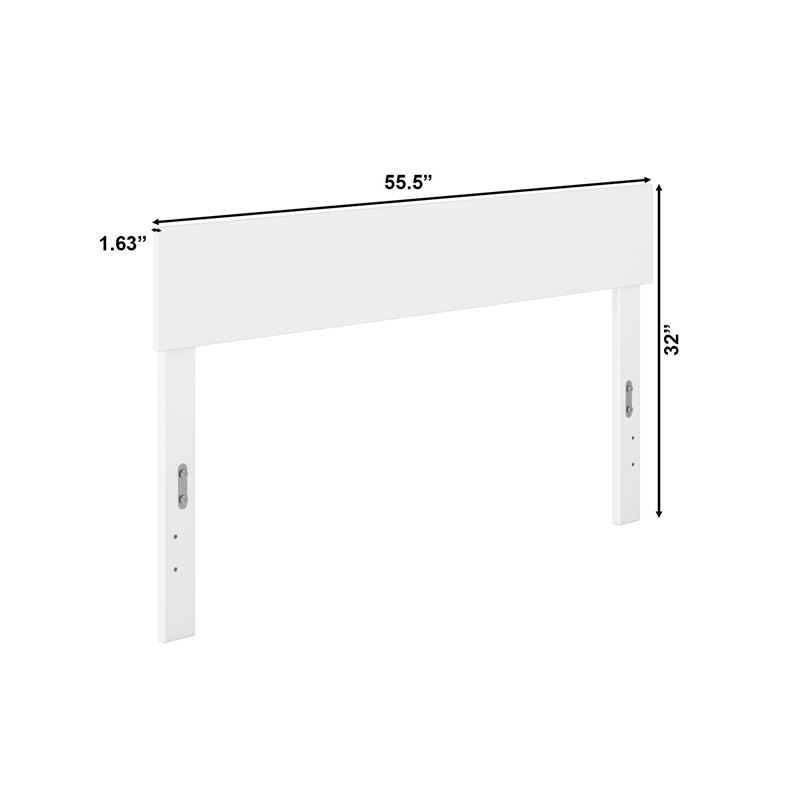AFI Boston Solid Wood Full Size Contemporary Headboard in White