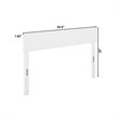 AFI Boston Solid Wood Full Size Contemporary Headboard in White