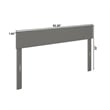 AFI Boston Solid Wood Queen Size Contemporary Headboard in Gray