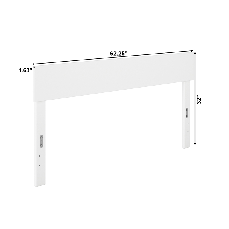 AFI Boston Solid Wood Queen Size Modern Style Headboard in White