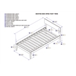 AFI Boston Solid Wood Twin Size Modern Platform Bed in  Gray