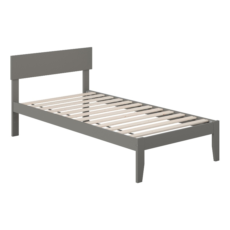 AFI Boston Solid Wood Twin Size Modern Platform Bed in  Gray
