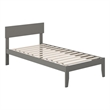 AFI Boston Solid Wood Twin Size Modern Platform Bed in  Gray