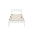 AFI Boston Solid Wood Twin Size Modern Platform Bed in White