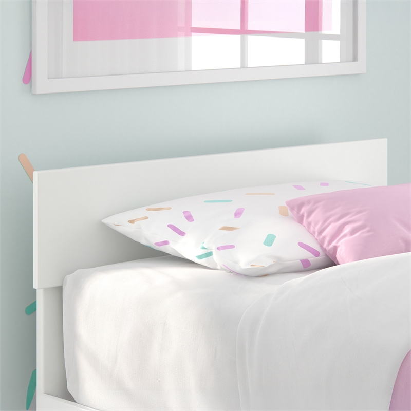 AFI Boston Solid Wood Twin Size Modern Headboard in White