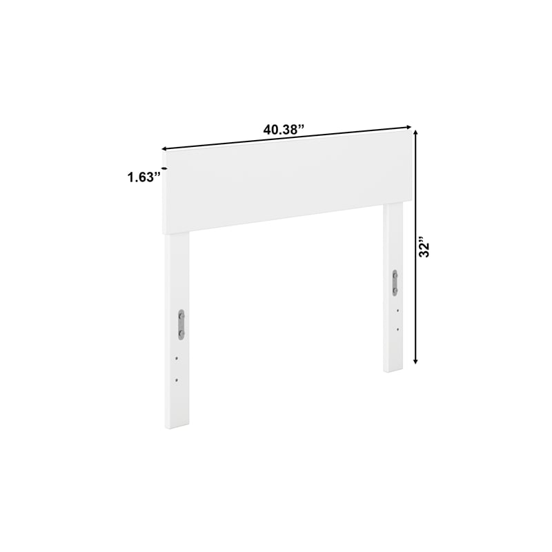 AFI Boston Solid Wood Twin Size Modern Headboard in White