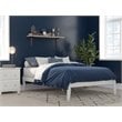 AFI Colorado Solid Wood Modern Full Bed with USB Charging Station in White