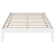 AFI Colorado Solid Wood Modern Full Bed with USB Charging Station in White