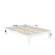 AFI Colorado Solid Wood Modern Full Bed with USB Charging Station in White
