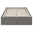 AFI Colorado Solid Wood Full Bed with Foot Drawer with USB Charger in Gray