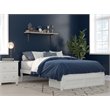 AFI Colorado Solid Wood Full Bed with Foot Drawer and USB Charger in White