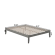 AFI Colorado Solid Wood Queen Bed with USB Charging Station in Gray