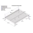 AFI Colorado Solid Wood Queen Bed with USB Charging Station in Gray