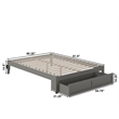 AFI Colorado Solid Wood Queen Bed with Foot Drawer with USB Charger in Gray