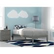 AFI Colorado Solid Wood Twin Bed with USB Charging Station in Gray