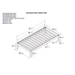 AFI Colorado Solid Wood Twin Bed with USB Charging Station in Gray