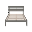 AFI Oxford Solid Wood Full Platform Bed with USB Charger in Gray