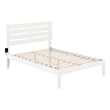 AFI Oxford Solid Wood Full Platform Bed with USB Charging Station in White