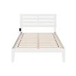 AFI Oxford Solid Wood Full Platform Bed with USB Charging Station in White