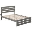 AFI Oxford Solid Wood Full Bed with Footboard with USB Charger in Gray