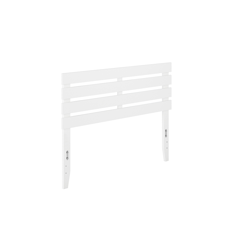 AFI Oxford Solid Wood Full Size Modern Headboard with USB Charger in White