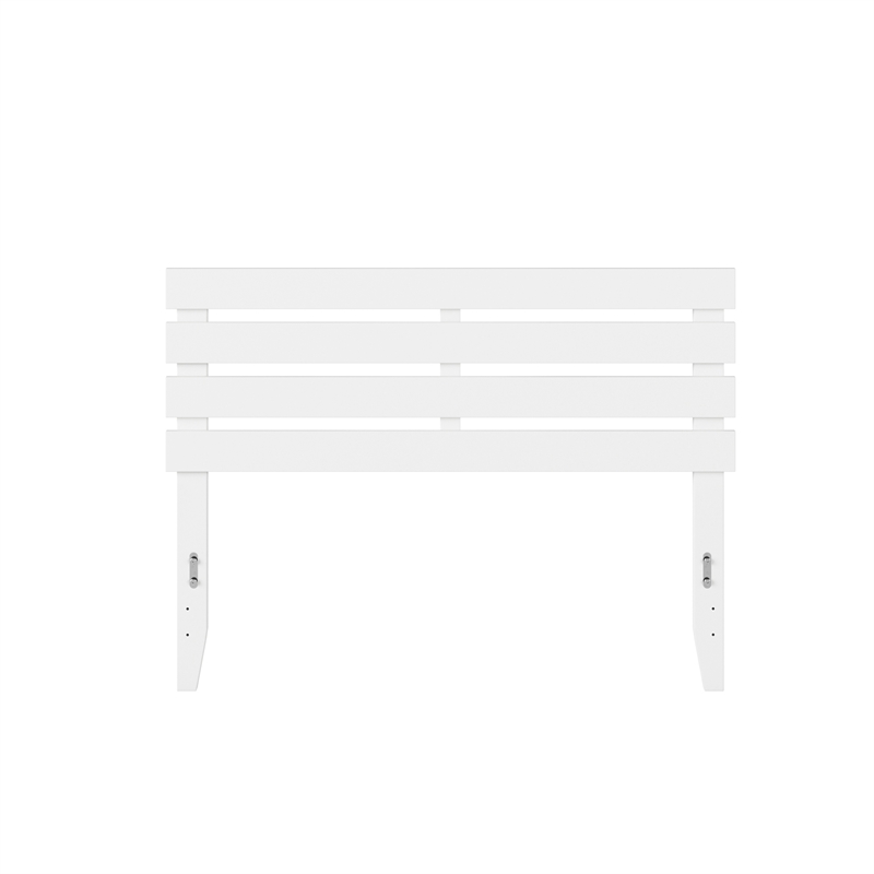 AFI Oxford Solid Wood Full Size Modern Headboard with USB Charger in White