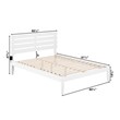 AFI Oxford Solid Wood Queen Bed with USB Charging Station in White