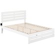 AFI Oxford Solid Wood Queen Bed with Footboard with USB Charger in White