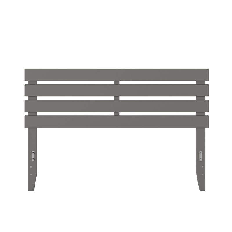 AFI Oxford Solid Wood Queen Size Modern Headboard with USB Charger in Gray