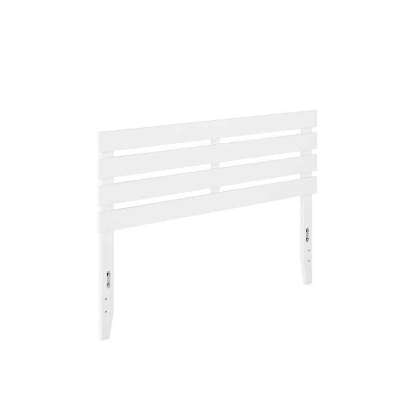 AFI Oxford Solid Wood Queen Size Modern Headboard with USB Charger in White