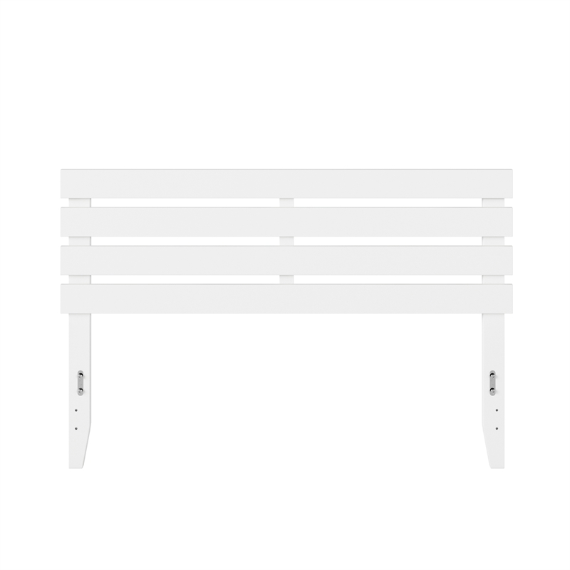 AFI Oxford Solid Wood Queen Size Modern Headboard with USB Charger in White