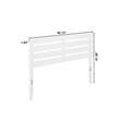 AFI Oxford Solid Wood Queen Size Modern Headboard with USB Charger in White