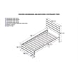 AFI Oxford Solid Wood Twin Bed with Footboard with USB Charger in White