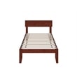 AFI Boston Solid Wood Modern Twin Platform Bed in Walnut