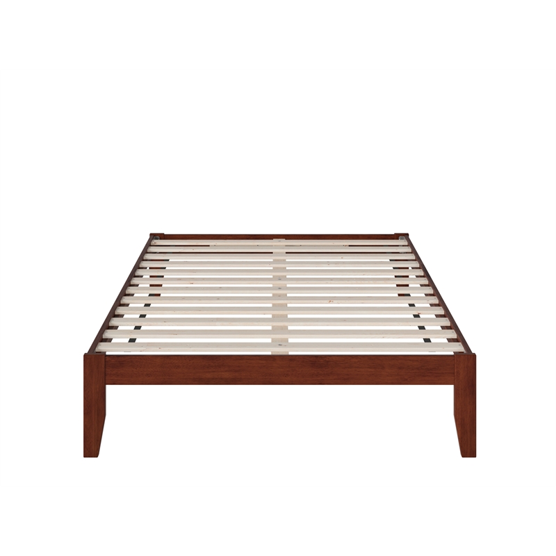 AFI Colorado Solid Wood Full Size Modern Platform Bed in Walnut
