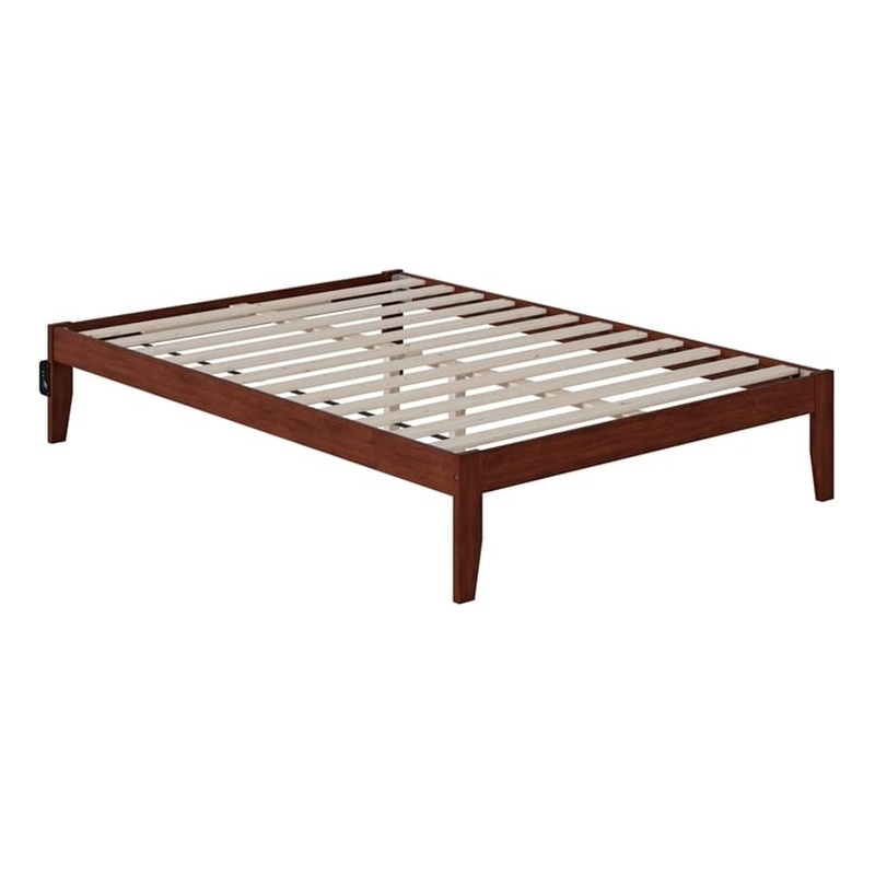 AFI Colorado Solid Wood Full Size Modern Platform Bed in Walnut