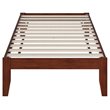 AFI Colorado Solid Wood Modern Twin Bed with USB Charger in Walnut