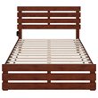 AFI Oxford Solid Wood Full Bed with Footboard and USB Charger in Walnut