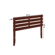 AFI Oxford Solid Wood Queen Size Headboard with USB Charging Station in Walnut