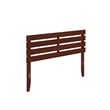 AFI Oxford Solid Wood Queen Size Headboard with USB Charging Station in Walnut