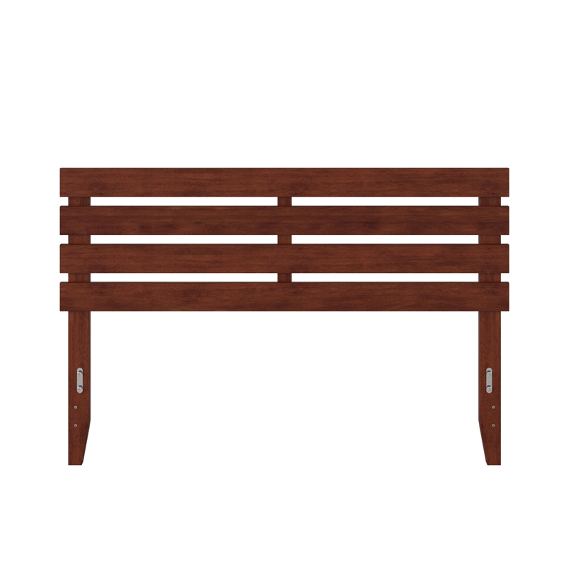 AFI Oxford Solid Wood Queen Size Headboard with USB Charging Station in Walnut