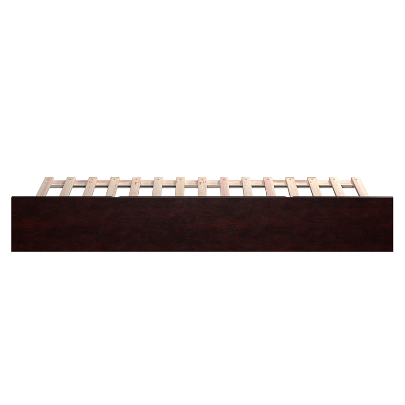 AFI Urban Twin XL Solid Wood Mid-Century Trundle in Espresso