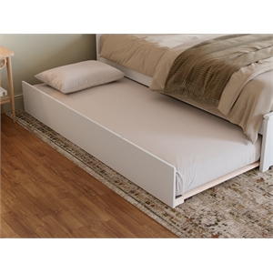 AFI Urban Twin XL Solid Wood Mid-Century Panel Trundle in White