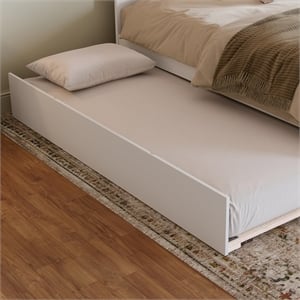 AFI Urban Twin XL Solid Wood Mid-Century Panel Trundle in White