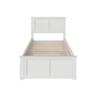 Madison Twin XL Platform Bed with Matching Footboard & Twin XL Trundle in White