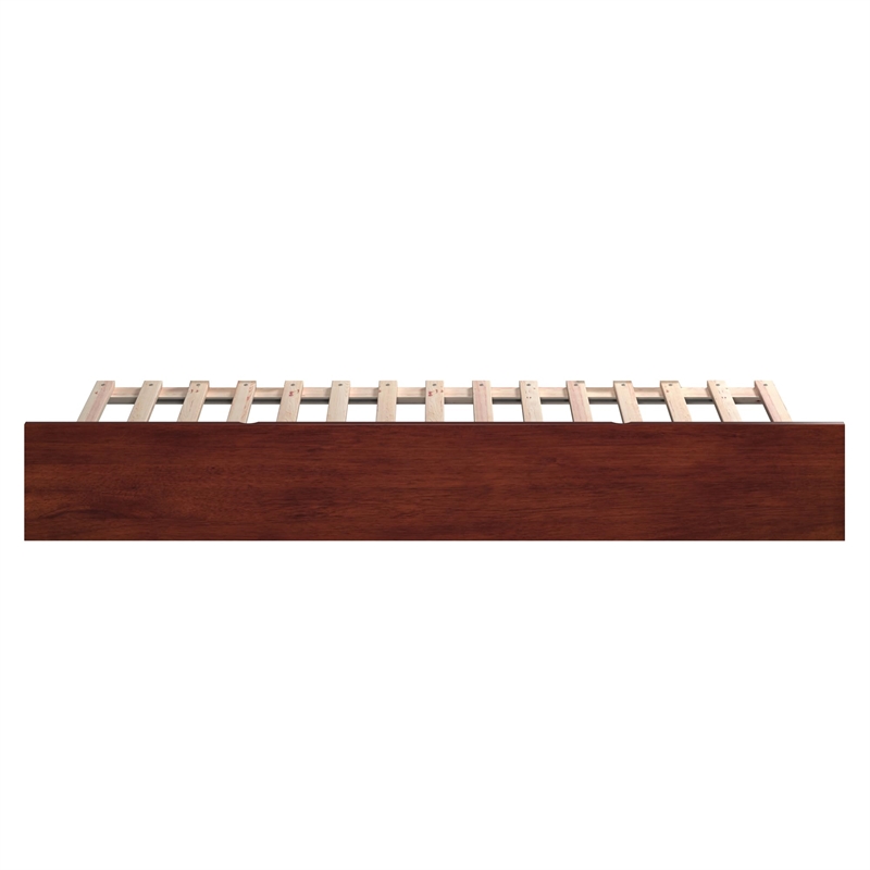 AFI Urban Twin Extra Long Solid Wood Mid-Century Trundle in Walnut