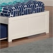 AFI Concord Twin XL Solid Wood Platform Panel Bed with Twin XL Trundle in White