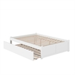 AFI Concord Queen Solid Wood Platform Panel Bed with Trundle in White